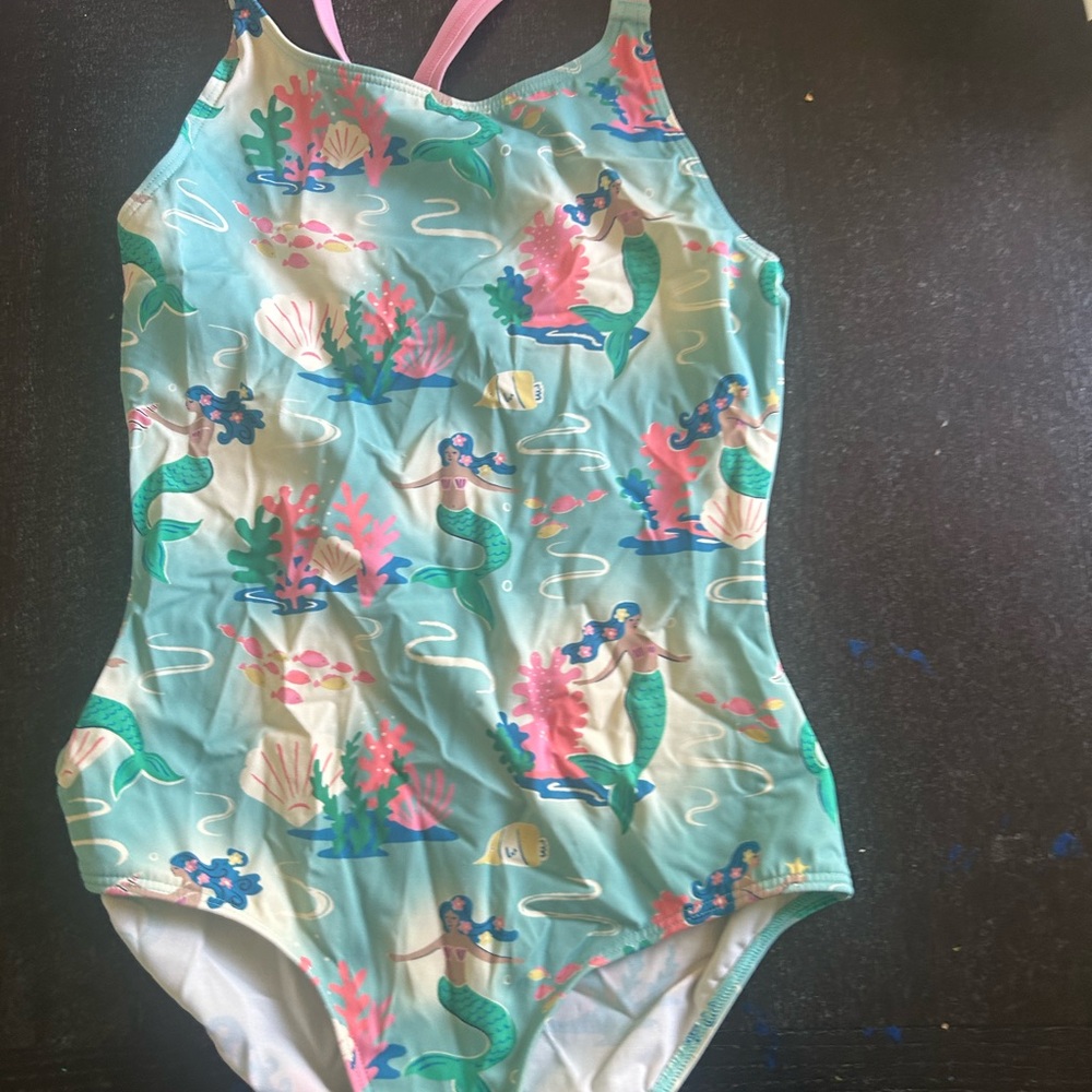 Cross-Back Printed Swimsuit
